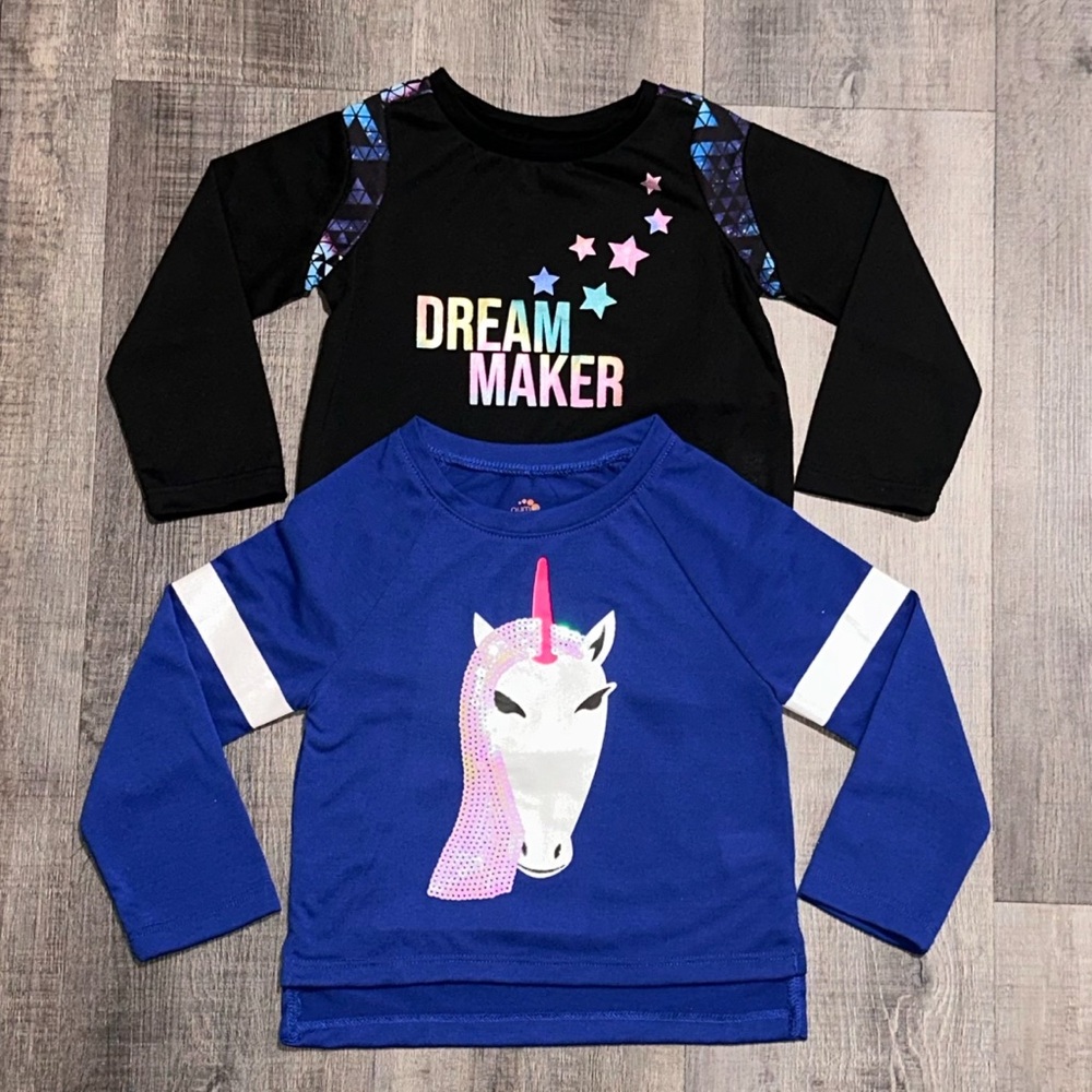 New Bundle of 2 Baby & Toddler Girls Size 24 Months Long Sleeve Tops